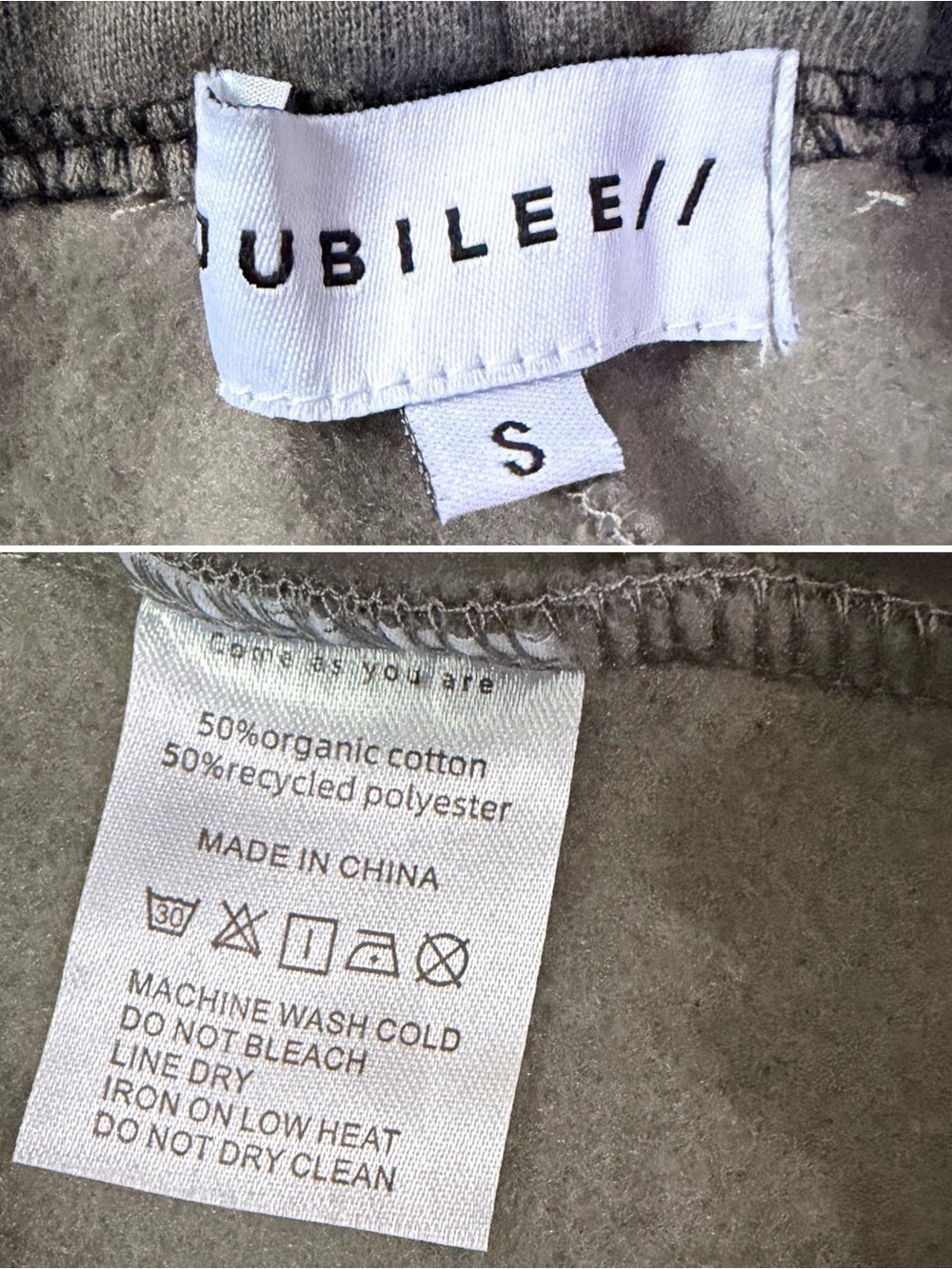 NEW Layere Jubilee Off Charcoal Inverted Stitching Sweatpants Gray Joggers Pants - Picture 7 of 16